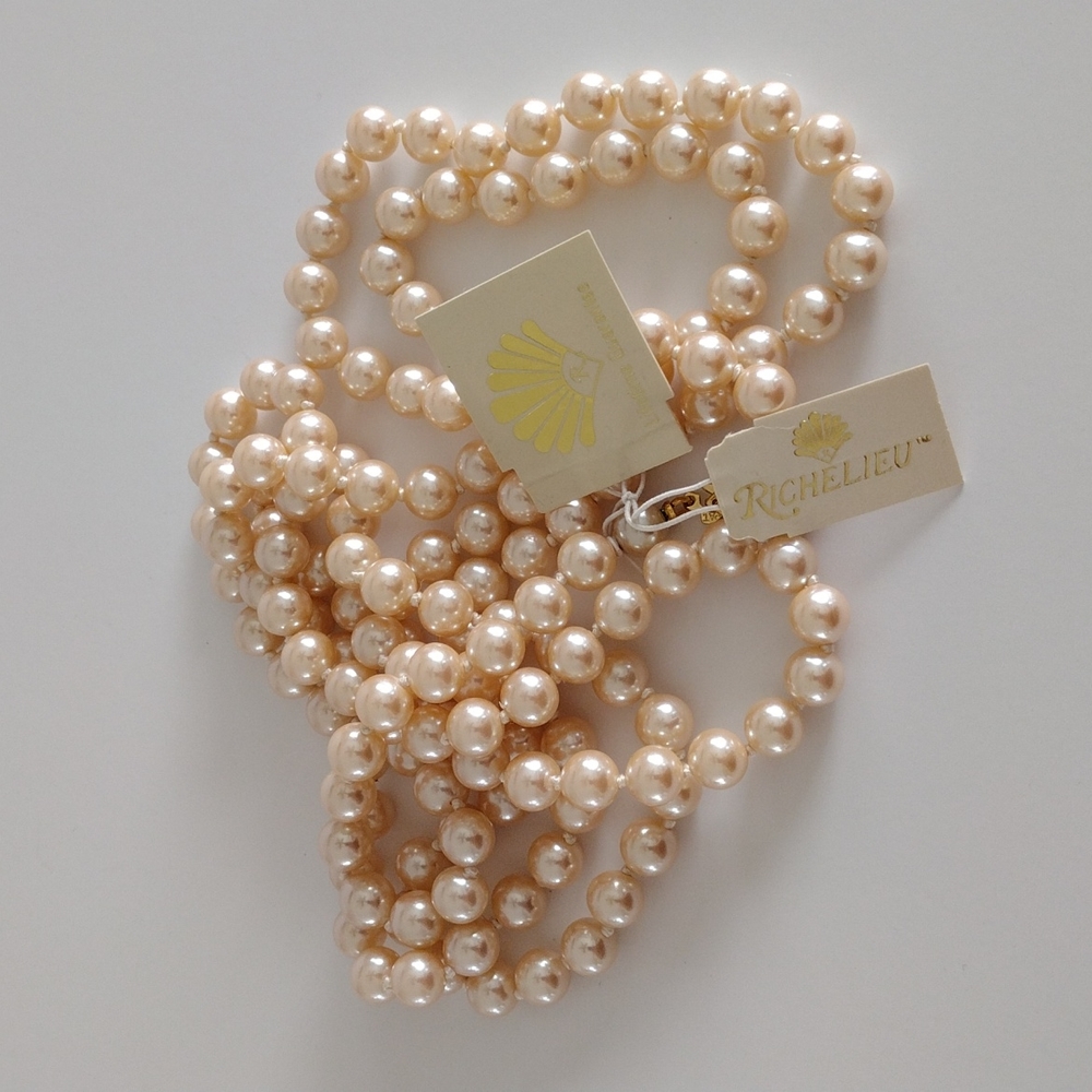 Richelieu Simulated Pearls Ivory 56"